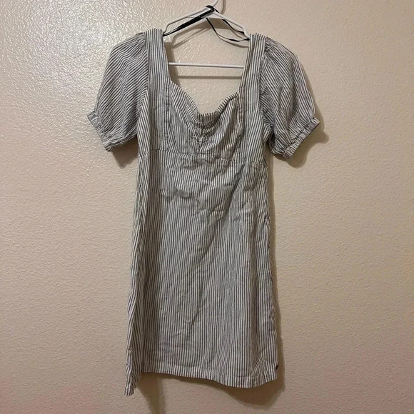 Volcom Sunleashed Puff Sleeve Striped Mini Dress - Picture 2 of 6